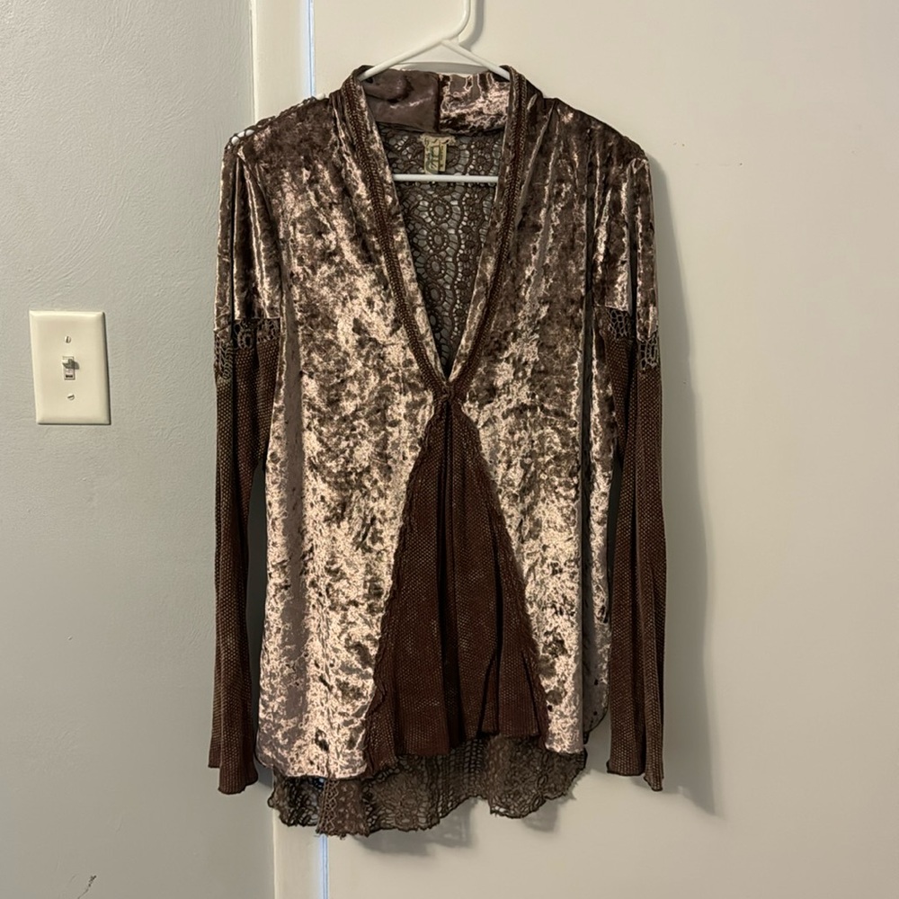 Velvety thermal blouse